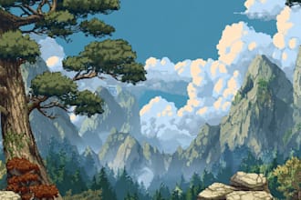create 2d environment and game background for you