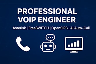 setup asterisk freeswitch opensips, voip dialers, ivr and sms portals