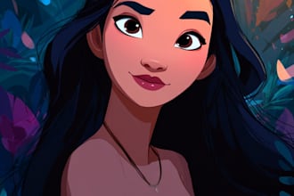draw cartoon disney portrait