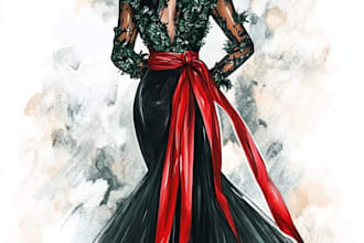 draw a fashion illustration or sketch