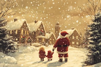 create festive holiday christmas design illustration