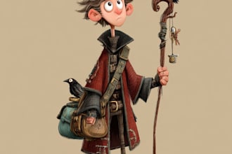 design awesome cartoonish original characters