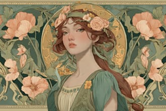 draw anything in art nouveau style