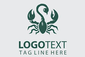 awesome scorpion logo for you with express delivery