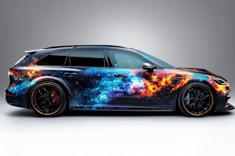 make branding vehicle wrap design for car, van or pickup