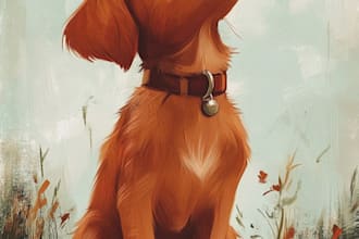 do a custom pet portrait, dog portrait, cat portrait