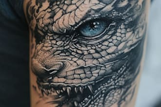 unique realistic tattoo design