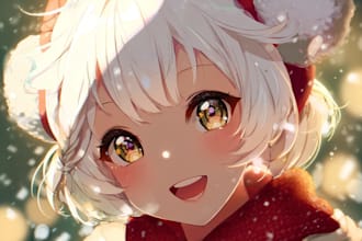 draw anime art for vtuber fanart or original character art