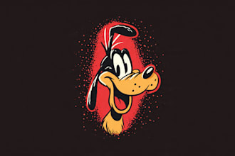 create a vintage cartoon logo design