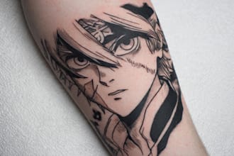 make anime tattoo design