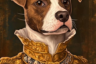 design custom pet portrait