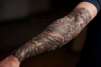 create a tattoo design of tattoo sleeve