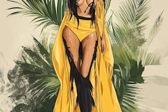 design fashion collection, fashion illustration