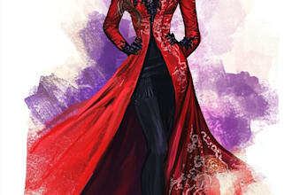 draw a professional fashion illustration