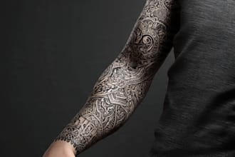 create a tattoo design of tattoo sleeve