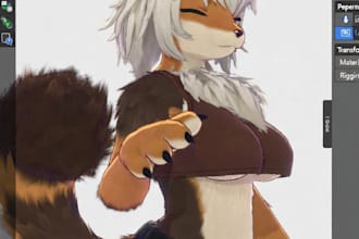 do custom vrchat avatar, vrc avatar, vr character, 3d anime, nsfw, furry avi