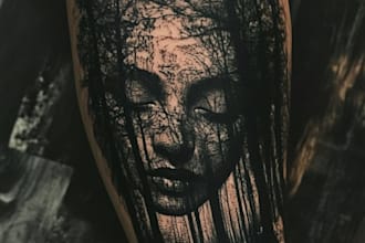 create a tattoo design of tattoo sleeve