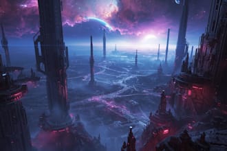 make sci fi character and environment concept art