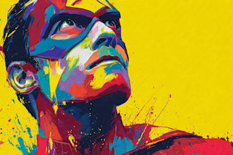 make custom superhero pop art portrait