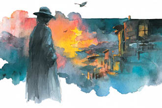 draw book illustration in watercolor