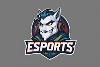 design custom gaming cartoon logo