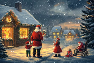 design christmas themed illustration