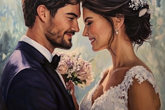 create couple and wedding portrait
