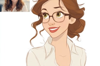 do a portrait in semi realism disney cartoon style