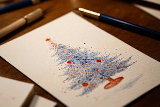 design beautiful christmas card and new year cards