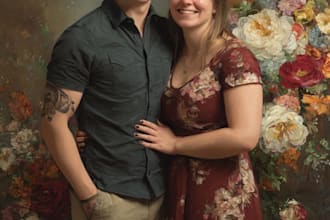 paint custom couple portrait