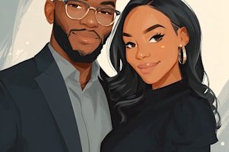design a couple portrait