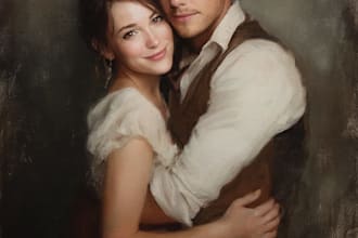 design a couple portrait