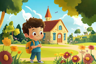 draw digital watercolor children book illustration