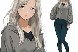 draw a professional anime illustration