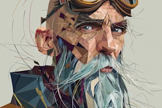 create stunning vexel vector art portrait