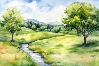 draw digital watercolour illustrations