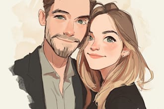 design a couple portrait