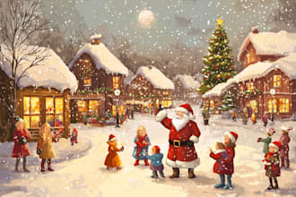 create festive holiday christmas design illustration