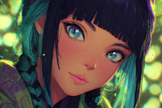 anime character, fanart, and original character