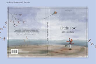create whimsical watercolor children book illustrations and cover