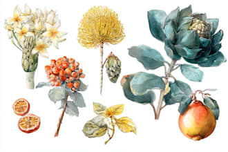 paint a fascinating botanical illustration