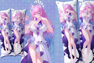 draw dakimakura character design body pillow digital art anime art in vtub24hrs