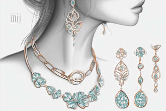 draw a beautiful fashion jewelry design sketch