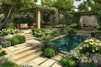 do landscape designing home garden high quality renderings