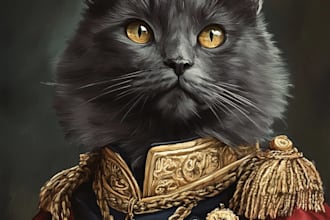 draw custom pet portrait or pet illustration in tattoo style