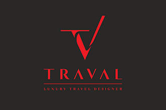 design a minimalist, creative, premium travel agency logo