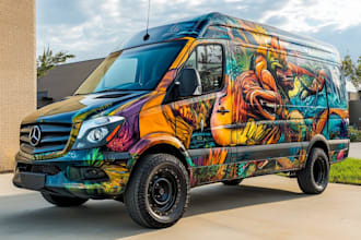 car wrap design, van wrap design, vehicle wrap, van wrap