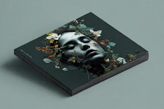 draw dark and atmospheric album artwork for music cover art