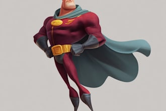 create scifi, fantasy, superhero character design