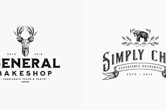 do design a retro animal kawaii vintage logo design